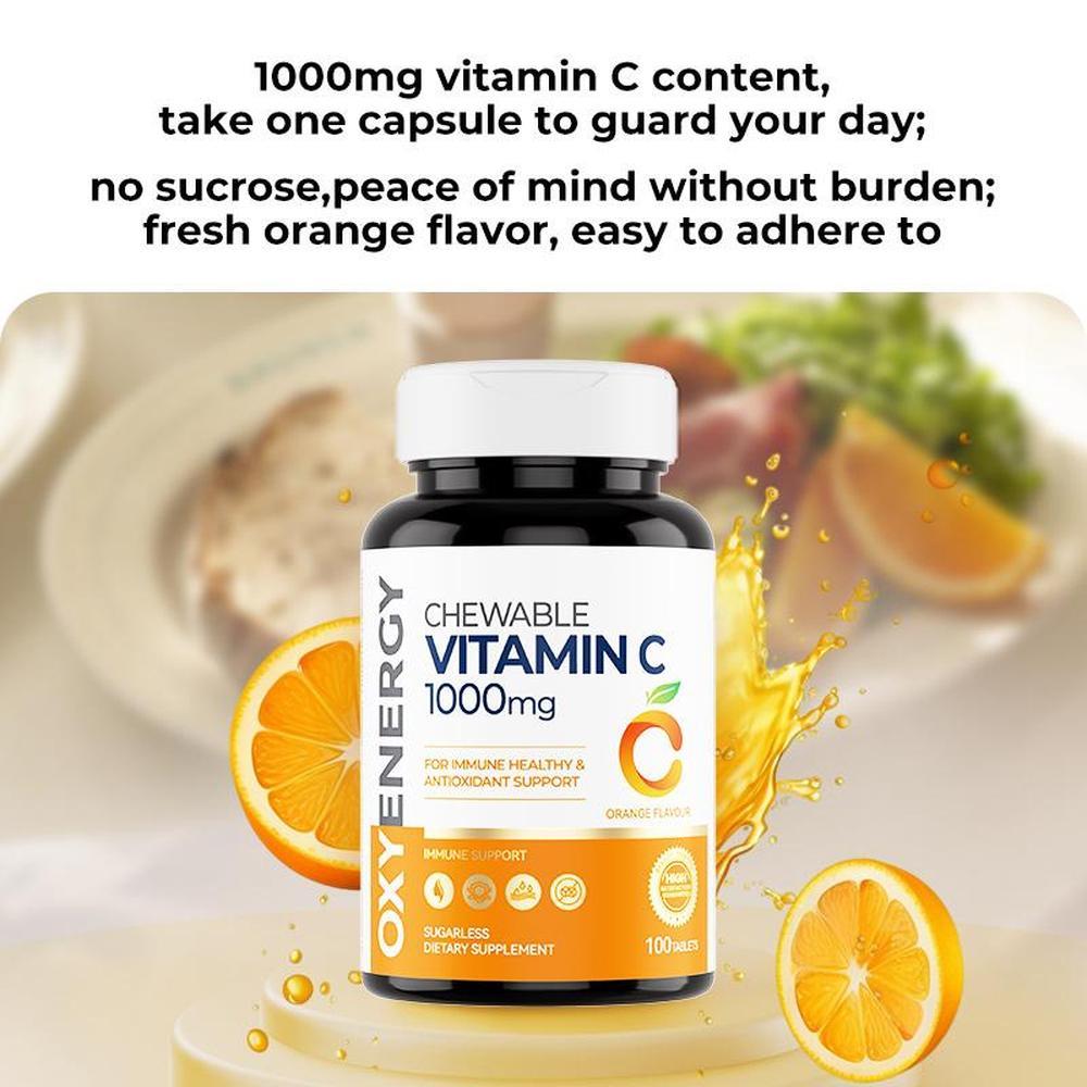 OXYENERGY Chewable Vitamin C – 1000mg Daily Immune & Beauty Boost - WildSteam Wellness