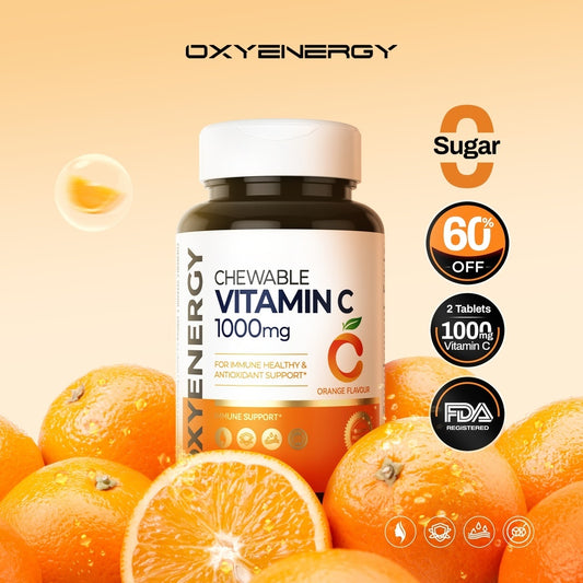 OXYENERGY Chewable Vitamin C – 1000mg Daily Immune & Beauty Boost - WildSteam Wellness